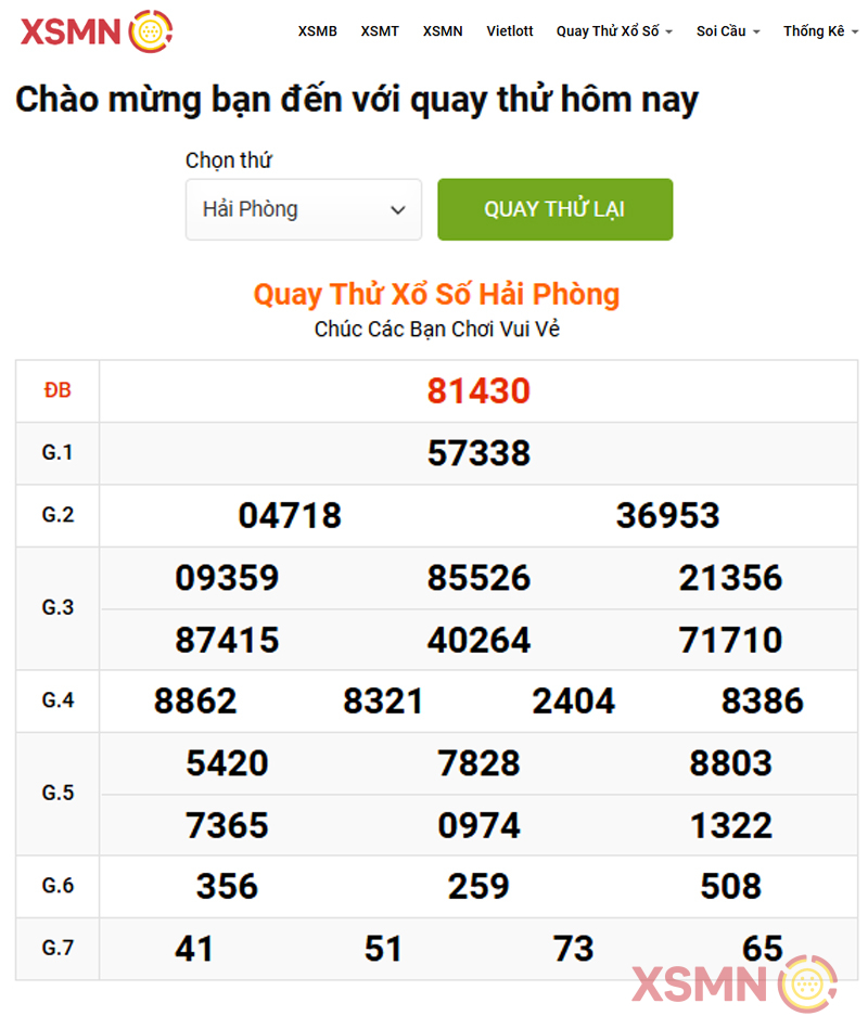 Quay thử Xổ Số miền Bắc ngày 27/09/2024 tại Website XSMN