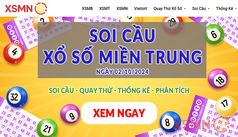 Soi cầu XSMT 02/10/2024 - Dự đoán Xổ Số Miền Trung 02-10