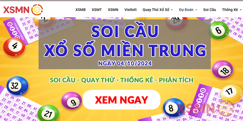 Soi cầu XSMT 04/10/2024 - Dự đoán Xổ Số Miền Trung 04/10